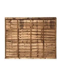 1.5m x 1.83m (5') Brown Treated Lap Fence Panel