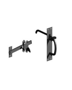 Black Heavy Suffolk Latches PRE-PACKED